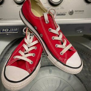 Red Converse Girls Size 2